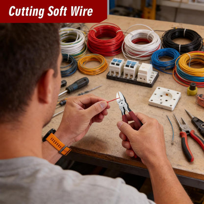 6 Inch Wire Cutters, Flush Side Cutters for 12 AWG Soft Wire, Crafting