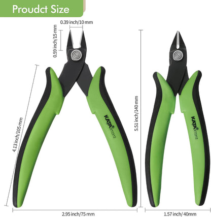 6 Inch Wire Cutters, Flush Side Cutters for 12 AWG Soft Wire, Crafting