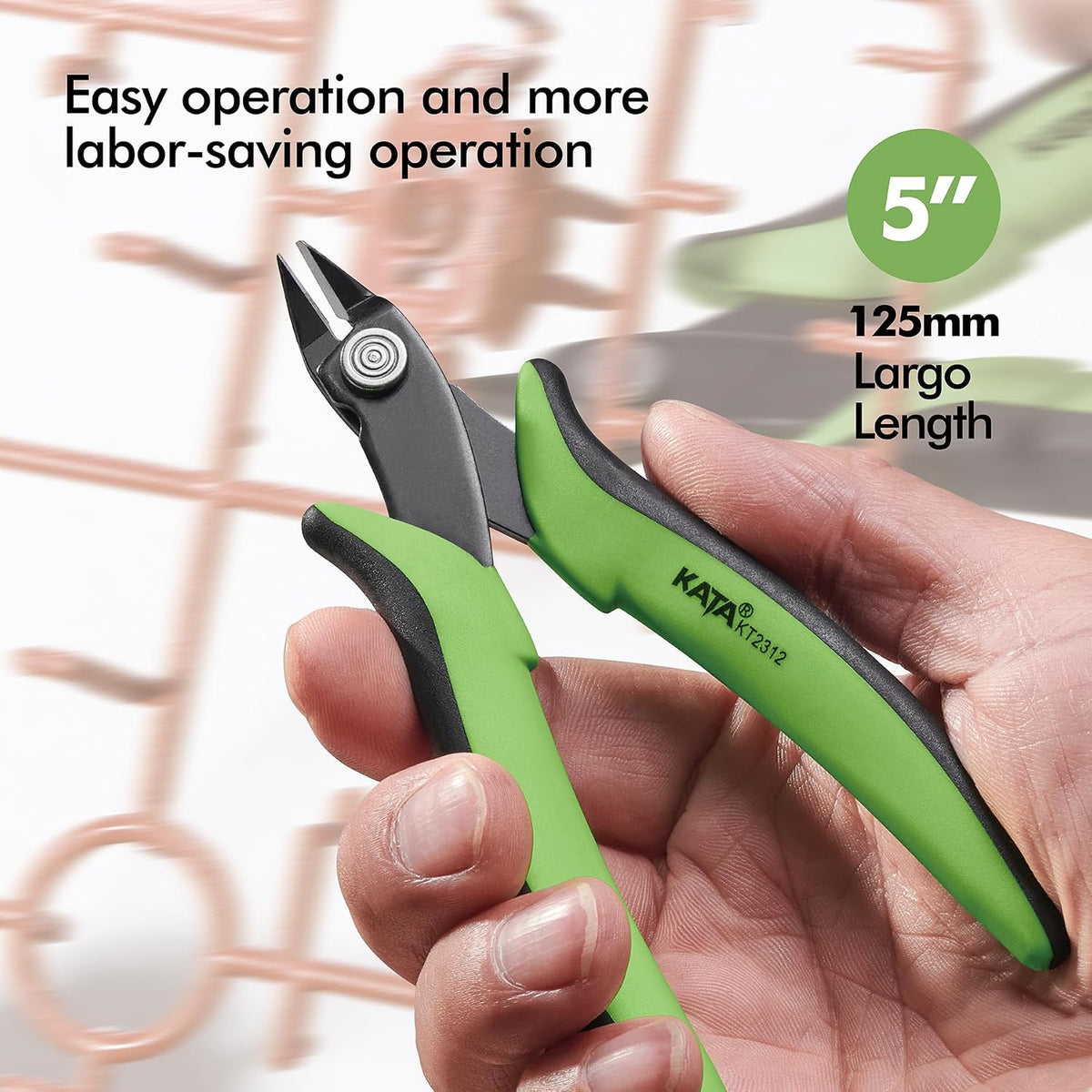 6 Inch Wire Cutters, Flush Side Cutters for 12 AWG Soft Wire, Crafting