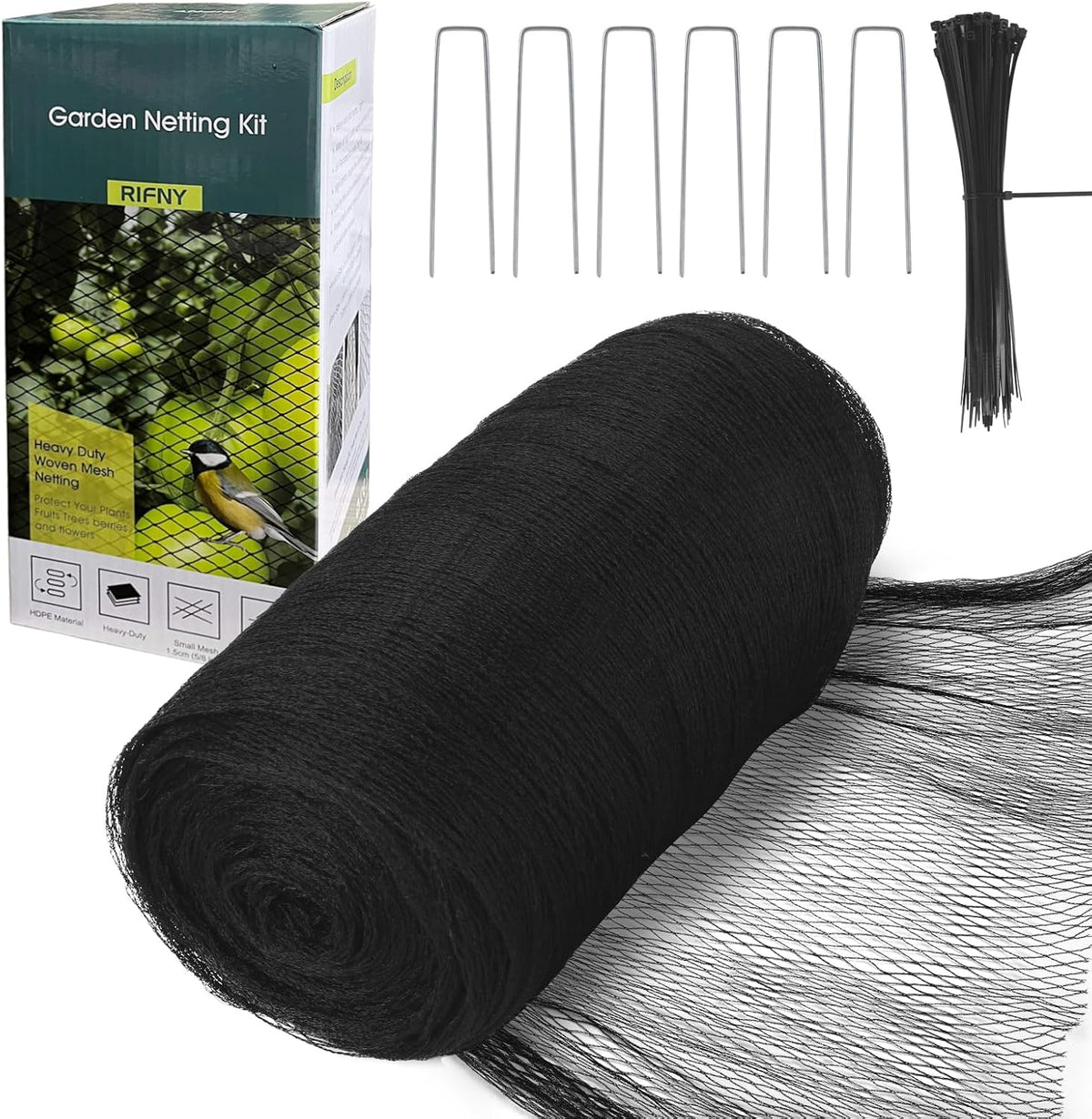 Bird Netting for Garden Protection, 13 x 40FT Anti Bird Mesh Garden Netting