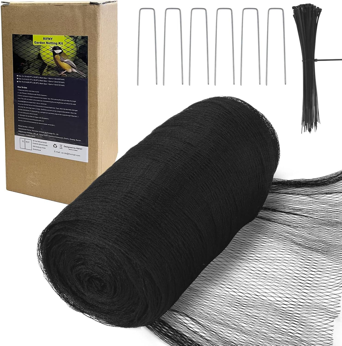 Bird Netting for Garden Protection, 13 x 40FT Anti Bird Mesh Garden Netting