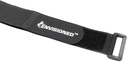 Reusable Cinch Straps 2" x 15" - 6 Pack, Multipurpose Strong Gripping, Quality Hook and Loop Securing Straps (Black) - Colors A