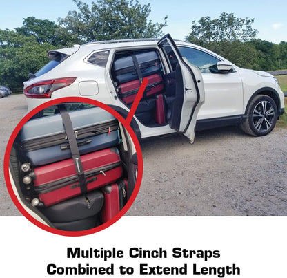 Reusable Cinch Straps 2" x 15" - 6 Pack, Multipurpose Strong Gripping, Quality Hook and Loop Securing Straps (Black) - Colors A