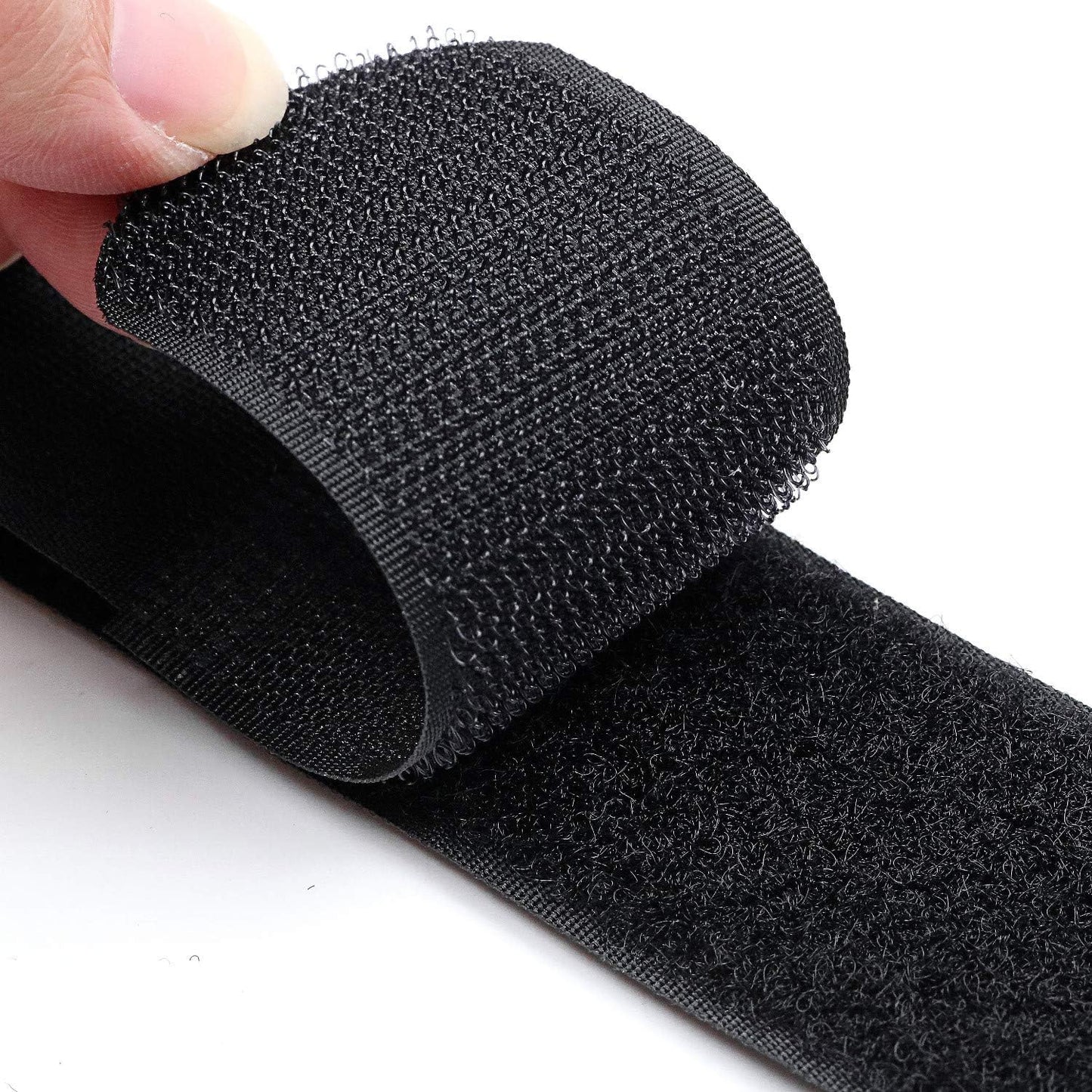 Reusable Cinch Straps 2" x 15" - 6 Pack, Multipurpose Strong Gripping, Quality Hook and Loop Securing Straps (Black) - Colors A