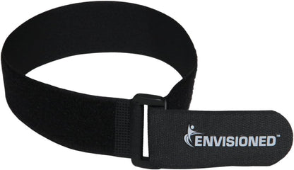 Reusable Cinch Straps 2" x 15" - 6 Pack, Multipurpose Strong Gripping, Quality Hook and Loop Securing Straps (Black) - Colors A