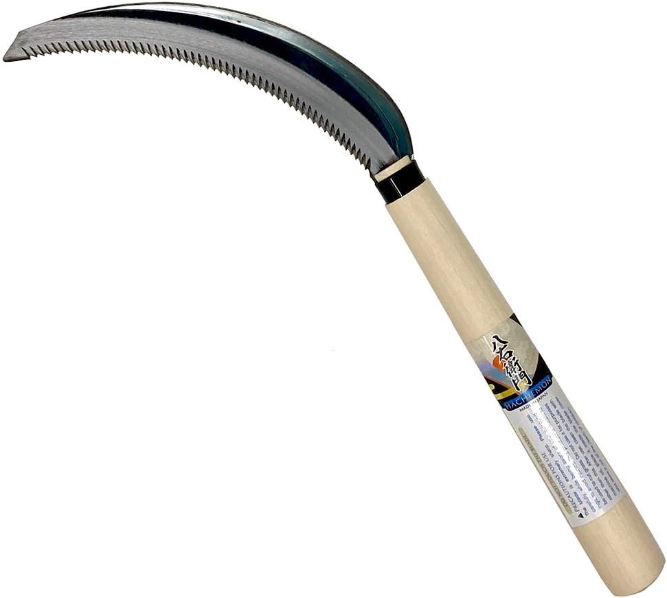 Serrated Sickle Garden Tool for Weeding - Compact and Lightweight - Japanese Weeding Sickle