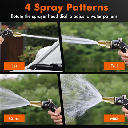 Hose Nozzle Heavy Duty, Metal Water Hose Sprayer for Garden