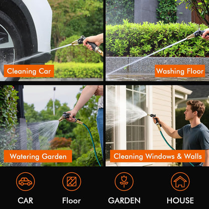 Hose Nozzle Heavy Duty, Metal Water Hose Sprayer for Garden