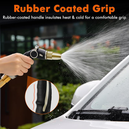 Hose Nozzle Heavy Duty, Metal Water Hose Sprayer for Garden
