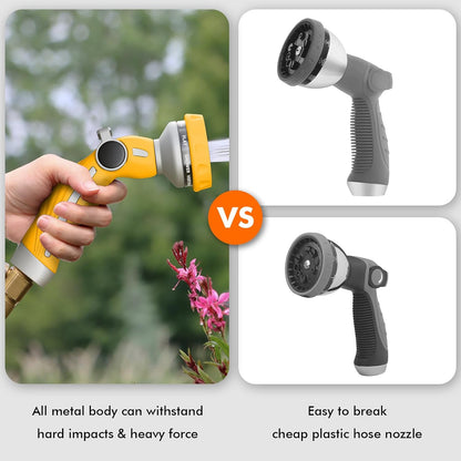 Hose Nozzle Heavy Duty, Metal Water Hose Sprayer for Garden