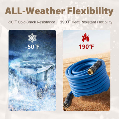5/8" Hot/Cold Water Leader Hose 3Ft, -50℉ to 190℉