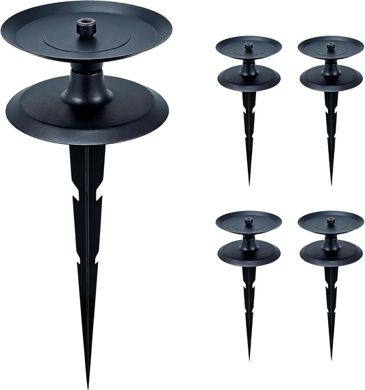 4 PCS Garden Hose Guide Spike, Hose Guides for Garden Decorative, Heavy Duty Pure Metal Hose Guards for Garden, Rustproof Coated Garden Hose Stake for Yard Lawn, Durable Hose Roller Guide