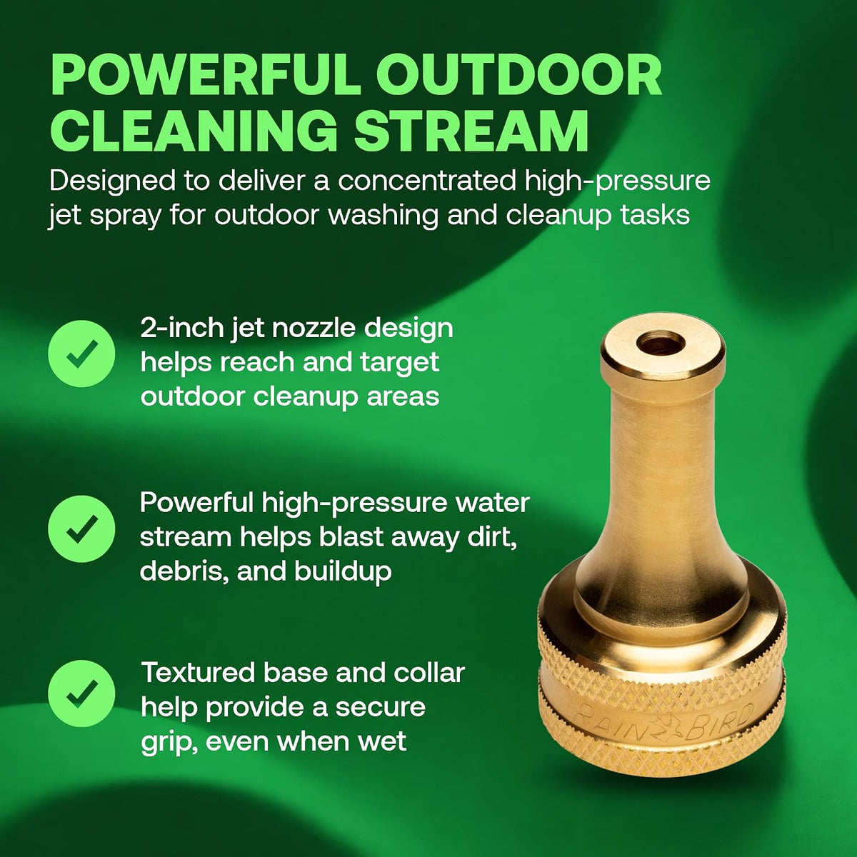 HENZLB5ADJ 5 in Lead-Free Brass Twist Adjustable Hose End Nozzle