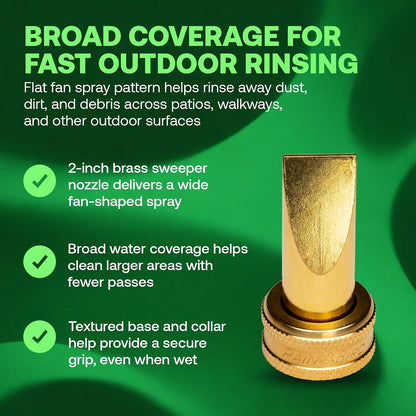 HENZLB5ADJ 5 in Lead-Free Brass Twist Adjustable Hose End Nozzle