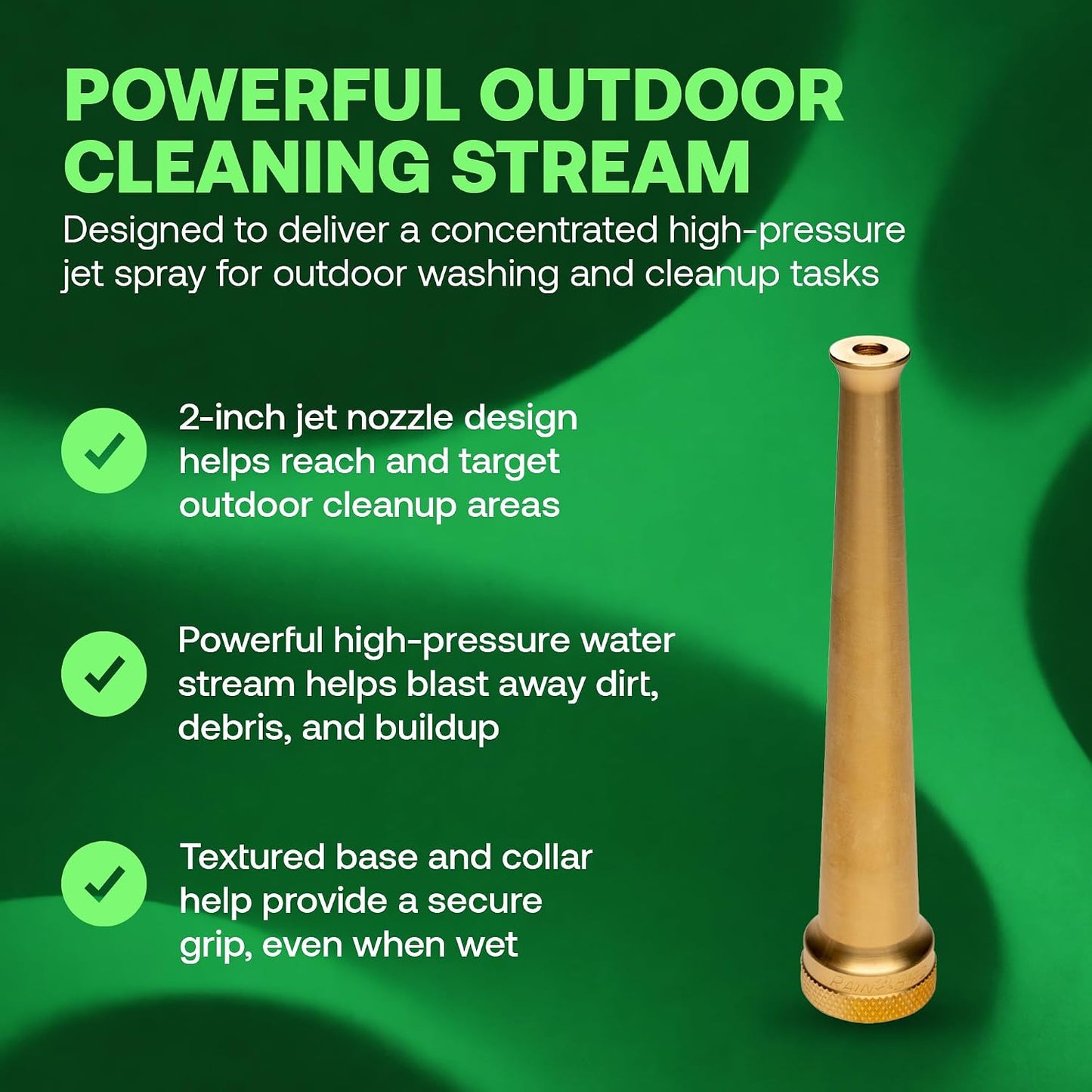 HENZLB5ADJ 5 in Lead-Free Brass Twist Adjustable Hose End Nozzle