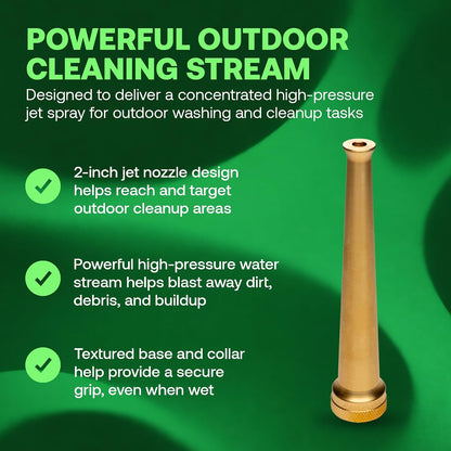 HENZLB5ADJ 5 in Lead-Free Brass Twist Adjustable Hose End Nozzle