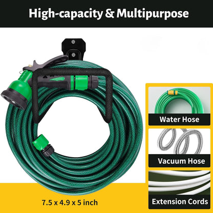 Heavy-duty rust-proof hose hooks for storing water pipes, hoses, cables, trimmers, ladders, buckets, tools | Wall-mounted high load-bearing capacity, non-slip hanger for homes, yards, and farms