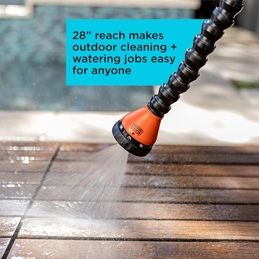 ® 28" Snake Wand® – 9 Spray Patterns, Flexible Neck, Comfort Grip BD57383