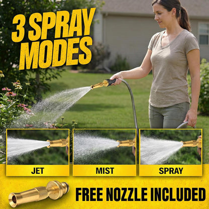 Bionic Steel PRO 50 Ft Metal Garden Hose with Brass Nozzle