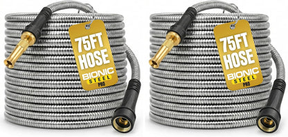 Bionic Steel PRO 50 Ft Metal Garden Hose with Brass Nozzle