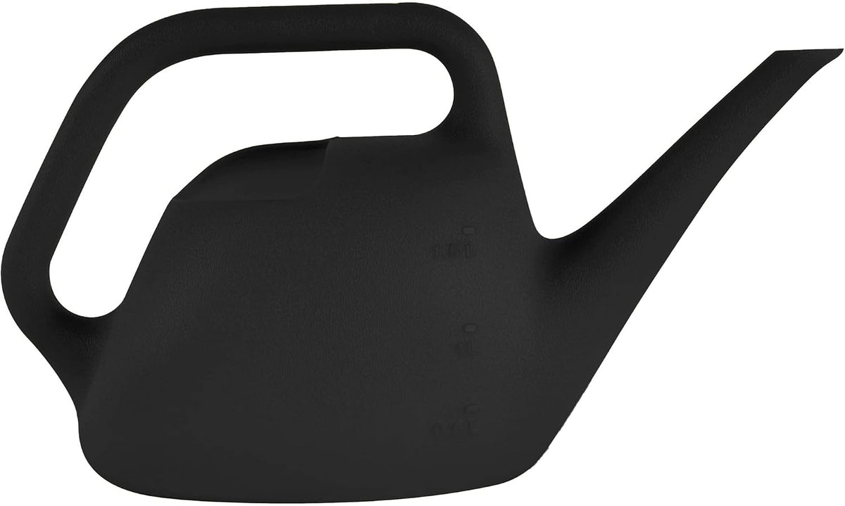 1.5 L (0.4 Gallon) Resin Indoor/Outdoor Watering Can in Black, Small Watering Can for Small Space Use