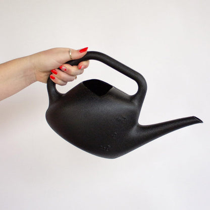 1.5 L (0.4 Gallon) Resin Indoor/Outdoor Watering Can in Black, Small Watering Can for Small Space Use