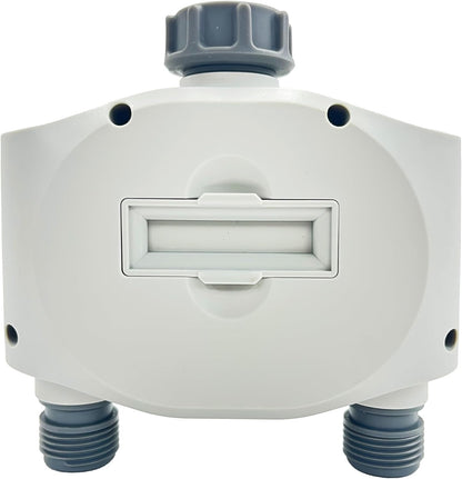 Dual Outlet Water Timer for Garden Hose, Programmable Automatic Watering System, LCD Screen, Rain Delay, Battery Operated