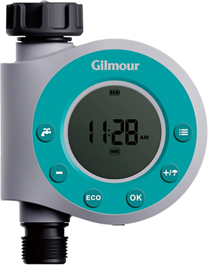Dual Outlet Water Timer for Garden Hose, Programmable Automatic Watering System, LCD Screen, Rain Delay, Battery Operated