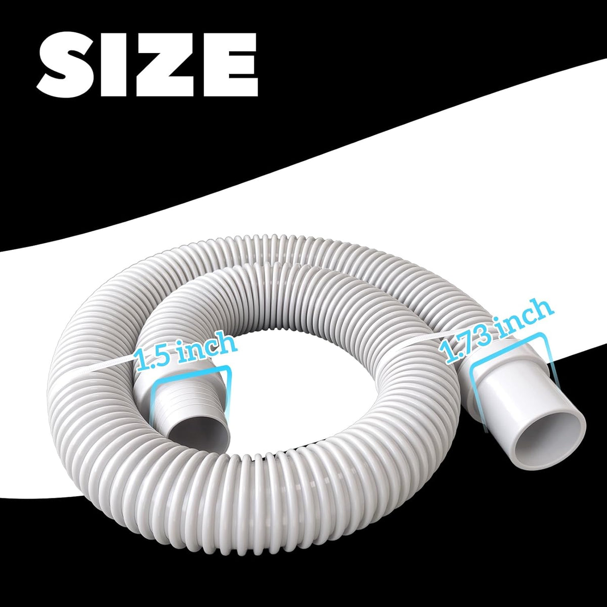 Pool Vacuum Hose Replacement For Hayward Navigator Pool Cleaner Leader Hose V532LG Parts, 4 Feet Long