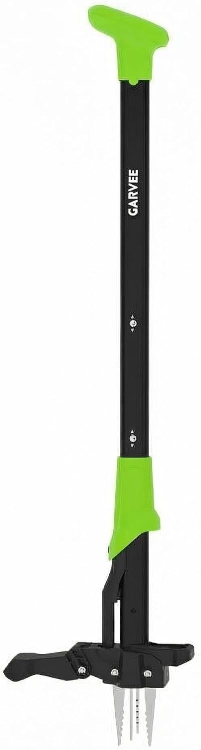 Stand Up Weed Puller - 40" Heavy Duty Standing Weeder Tool with 4 Cast Iron Claws & Easy Eject, Deep Root Weed Removal Tool for Lawn Care, Back Saving Garden Gifts for Seniors