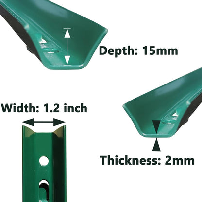 Fence Posts 4 Feet, 10-Pack, Heavy Duty U Post, Metal Fence Post