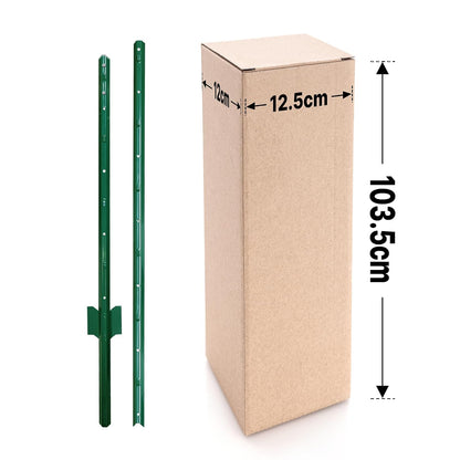 Fence Posts 4 Feet, 10-Pack, Heavy Duty U Post, Metal Fence Post