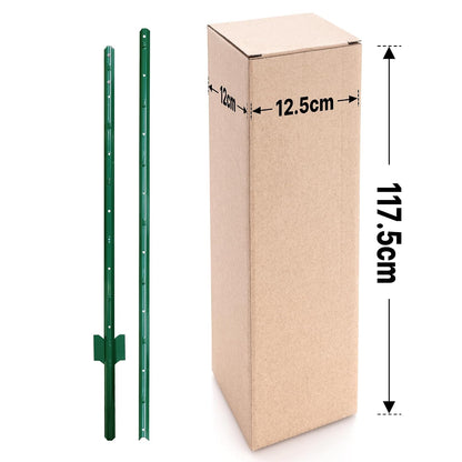 Fence Posts 4 Feet, 10-Pack, Heavy Duty U Post, Metal Fence Post