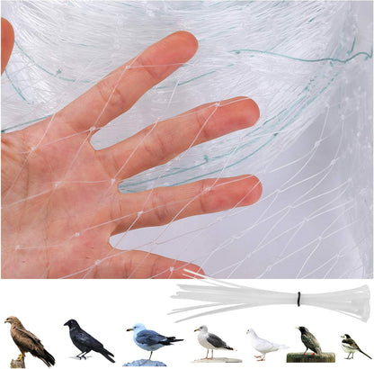33x13 Ft Bird Netting for Garden,1 Inch Mesh Size, White