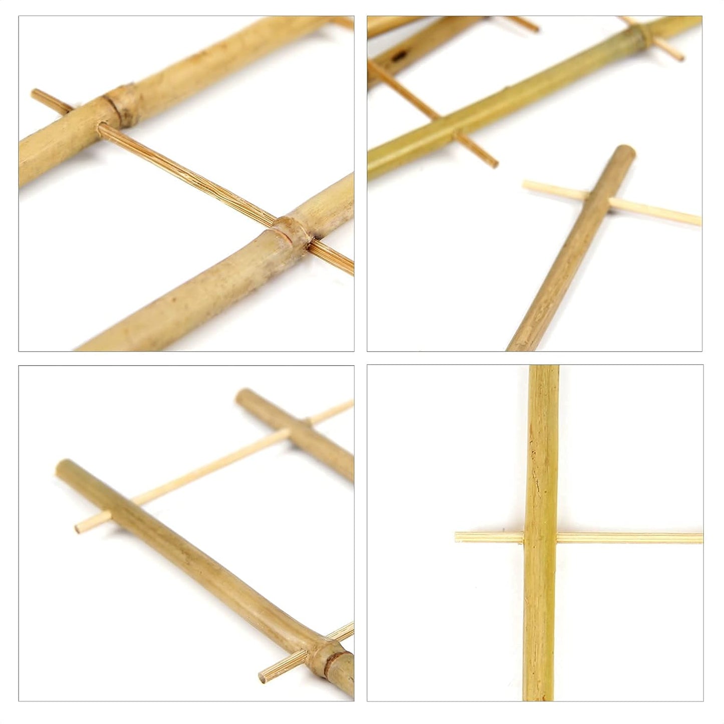 Plant Trellis Indoor, 3 Pack Bamboo Trellises, 16in Fan-Shaped Trellis for Potted Plants Climbing Plants Hoya Vine Ivy
