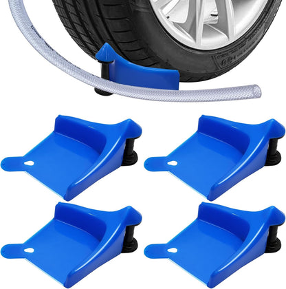 4 Pack Car Hose Guide Blue Tire Roller Snag Prevention Wash Tool