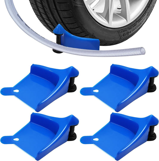 4 Pack Car Hose Guide Blue Tire Roller Snag Prevention Wash Tool