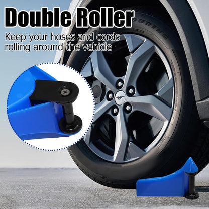 4 Pack Car Hose Guide Blue Tire Roller Snag Prevention Wash Tool