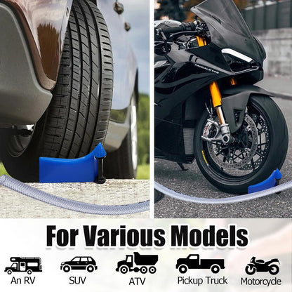 4 Pack Car Hose Guide Blue Tire Roller Snag Prevention Wash Tool
