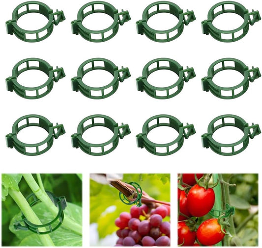 100pcs Plant Support Clips, Plastic Clips for Climbing Plants (100, Green)