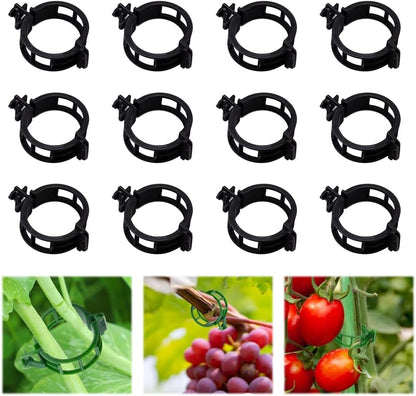 100pcs Plant Support Clips, Plastic Clips for Climbing Plants (100, Green)