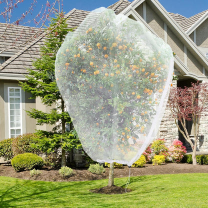 2 Pack Large Fruit Tree Netting, 8X8FT Garden Net, Zipper, Drawstring