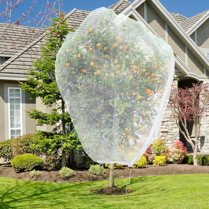 2 Pack Large Fruit Tree Netting, 8X8FT Garden Net, Zipper, Drawstring