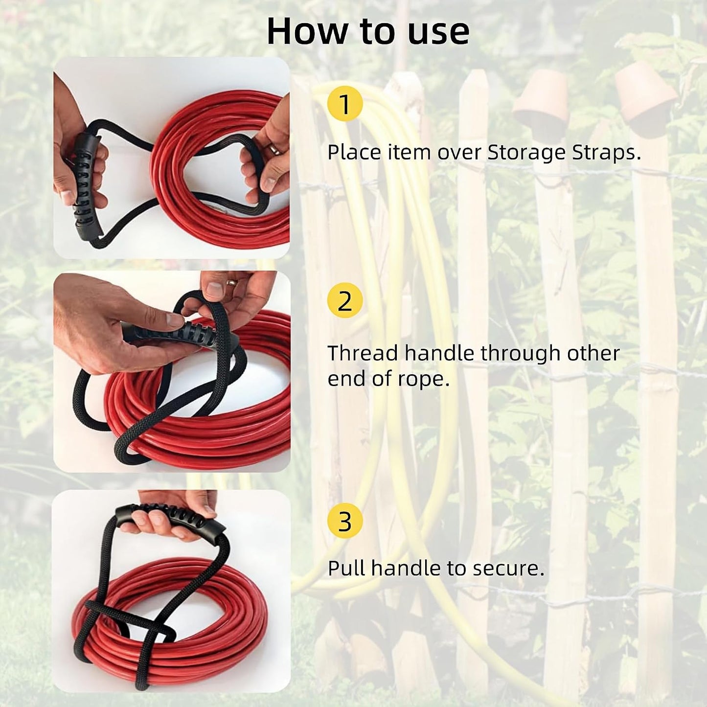 16-Inch Storage Straps 5-Pack, Extension Cord Organizer, RV Storage
