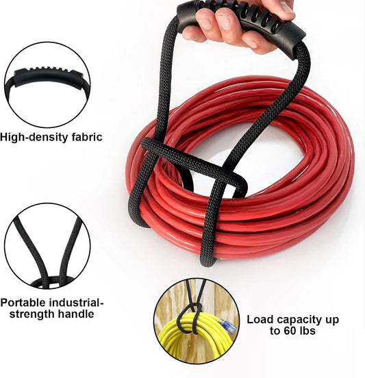 Extension Cord Storage Straps,16-inch Extension Cord Organizer,Vacuum Hose Holder for Pool Hoses, Garden Hoses, Cords, Cables，Rope, RV, Boat, Garage, Home - 2PCS