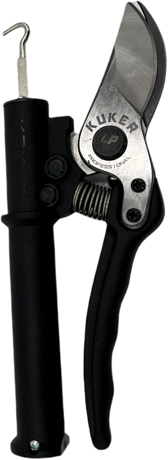 Kuker Professional Vine Plants Pruner, Black, Classic, Anvil Blade