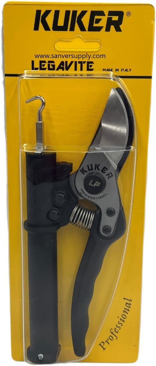 Kuker Professional Vine Plants Pruner, Black, Classic, Anvil Blade