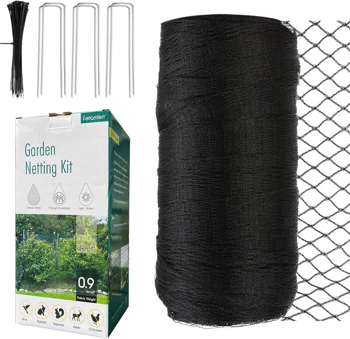Bird Netting for Garden, 13 x 40 FT Netting for Garden Protection