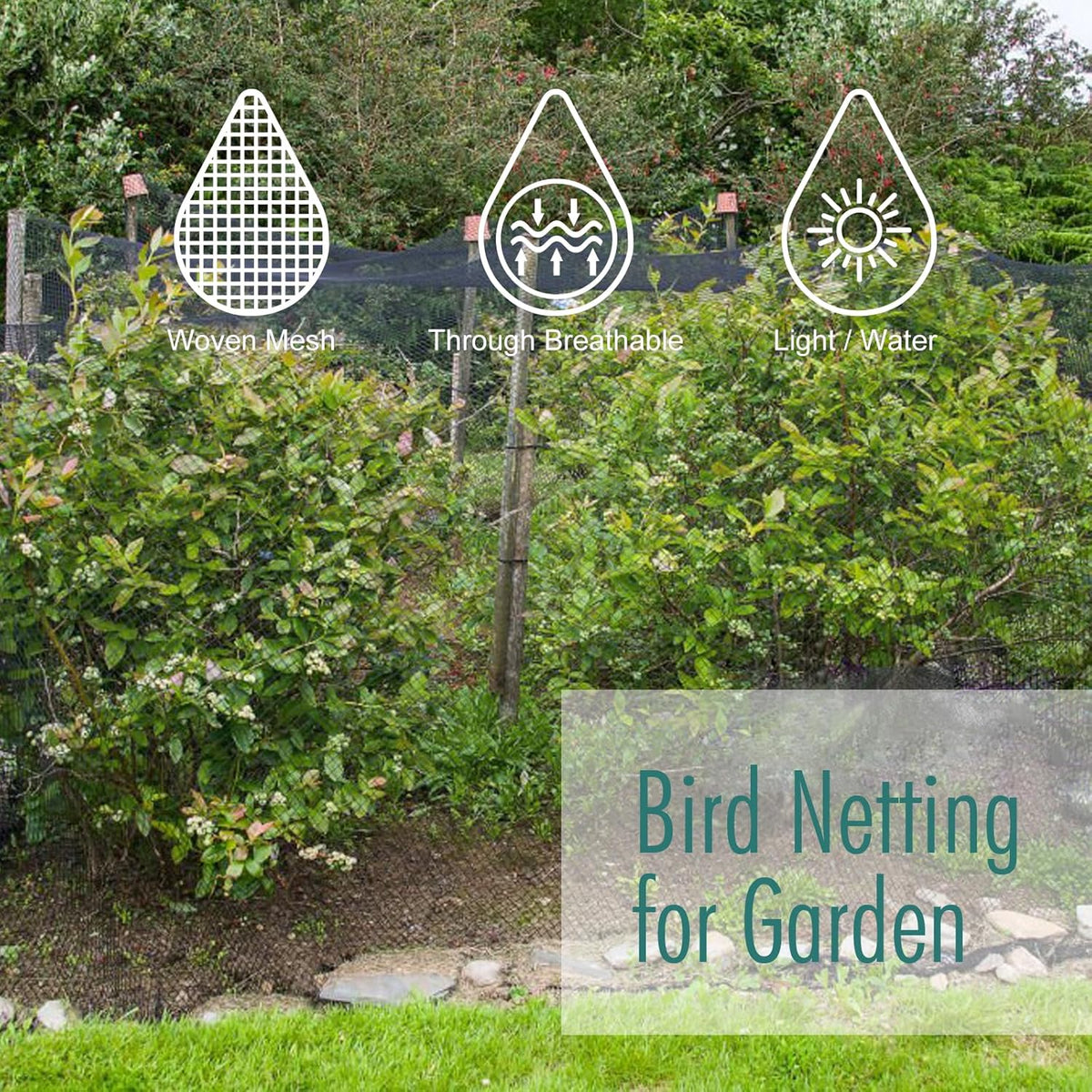 Bird Netting for Garden, 13 x 40 FT Netting for Garden Protection