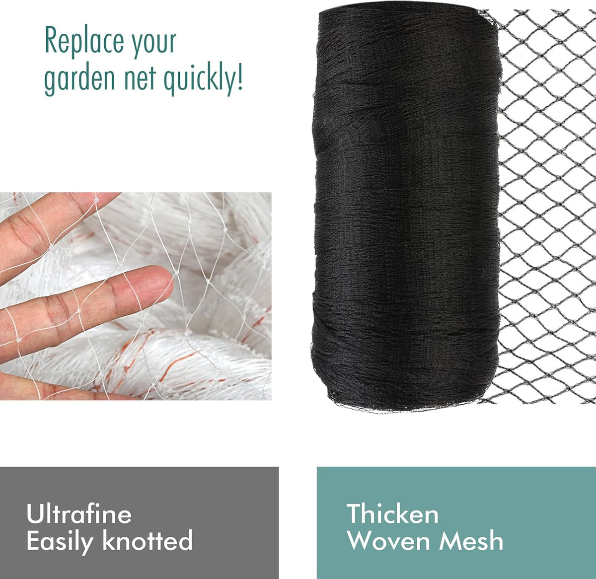 Bird Netting for Garden, 13 x 40 FT Netting for Garden Protection
